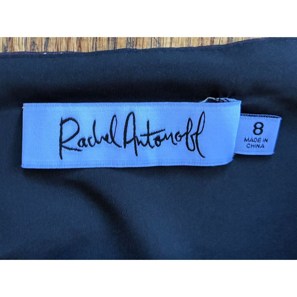 Rachel Antonoff Black Pasta Bow Mini Dress Women's Size 8 - Picture 4 of 10